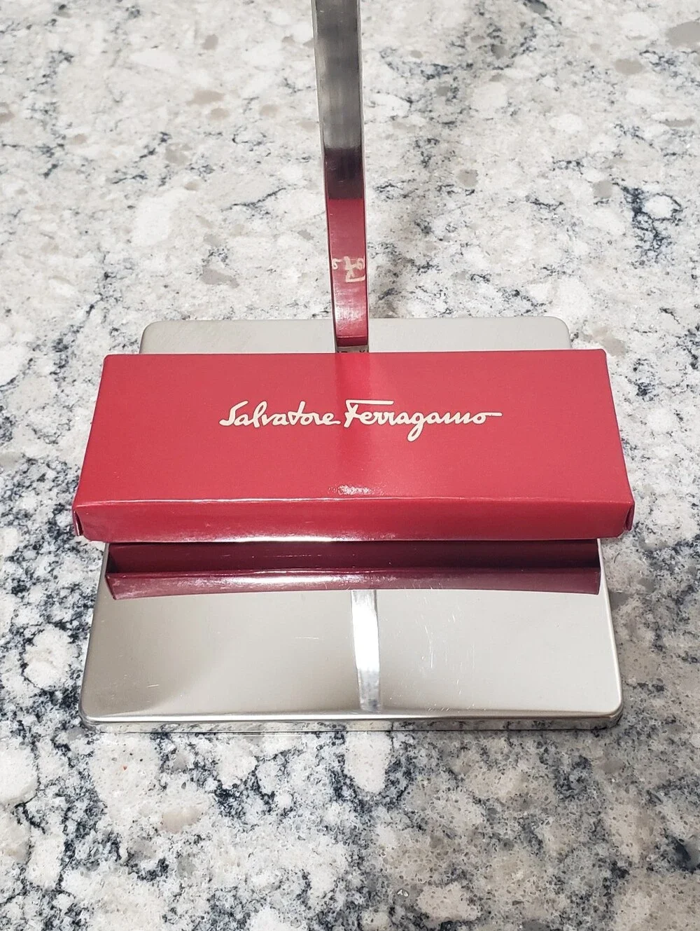 Salvatore Ferragamo Gancini Leather Keychain